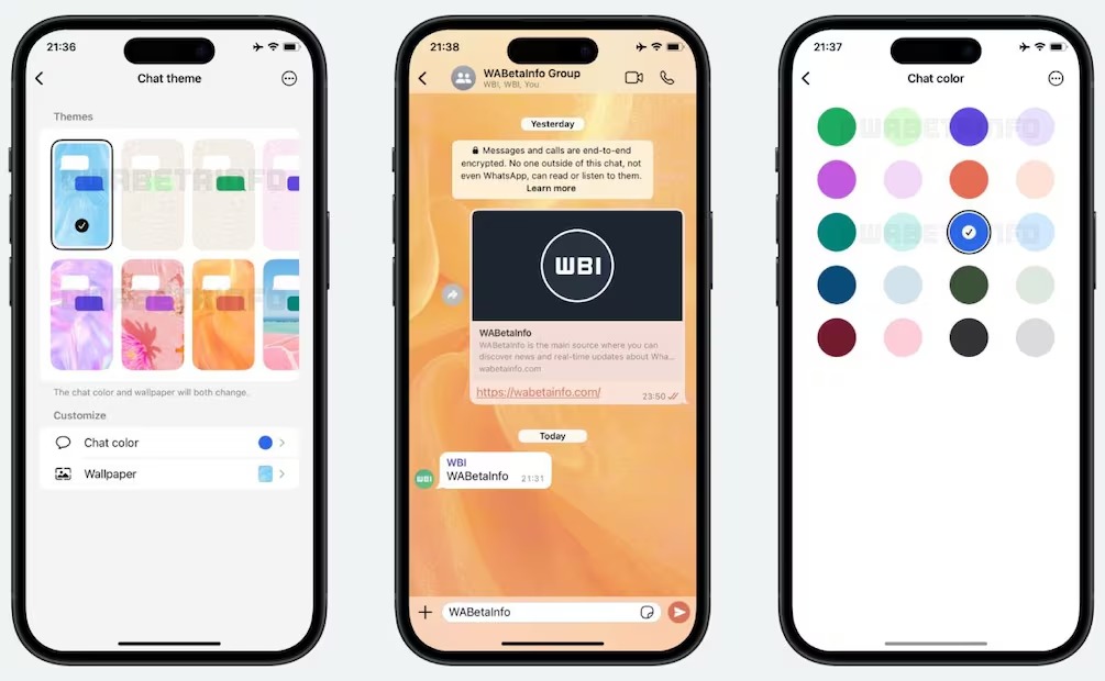 WhatsApp permitirá personalizar chats con colores