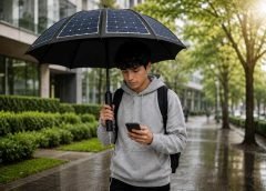 Paraguas solar sorprende por innovación