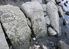 La extrema sequía europea deja al descubierto las históricas piedras del hambre