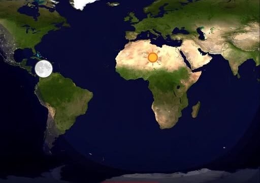 luz sol mismo tiempo