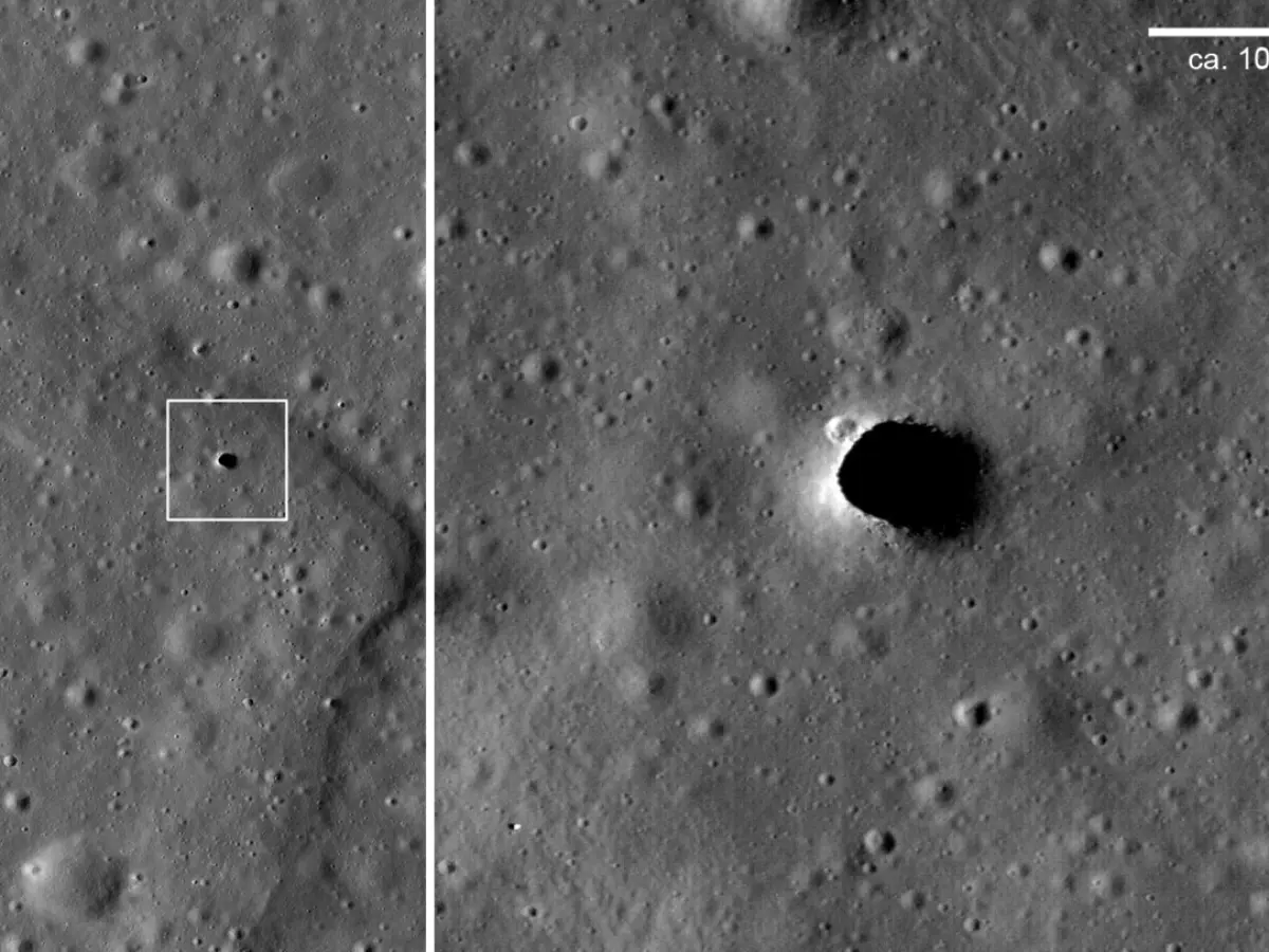 NASA pozo lunar cueva